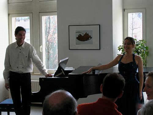 Robert Weirauch und Nathalie DeRita beim Konzert im Oktober 2002